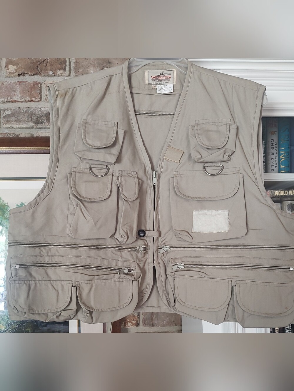 Woodfield Quality Multi-Pocket Fishing Vest - Beige Size M